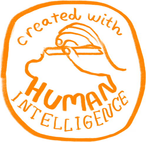 created with human intelligence badge