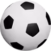 Classic black and white soccer ball with pentagon and hexagon panels.